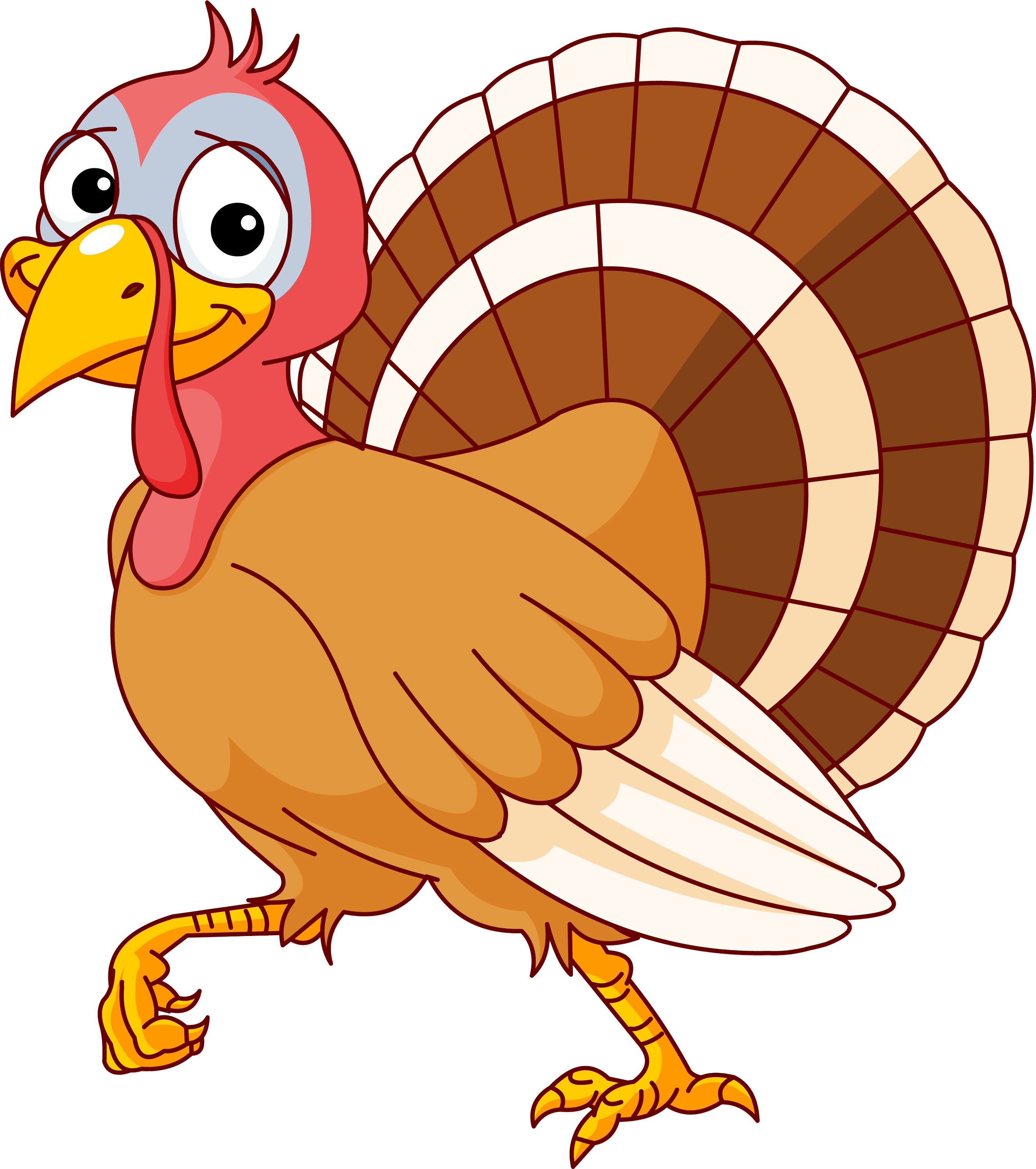 Cartoon Turkey Images Clip Art - Turkey Clip Art Free - Png Download (2658x3000), Png Download