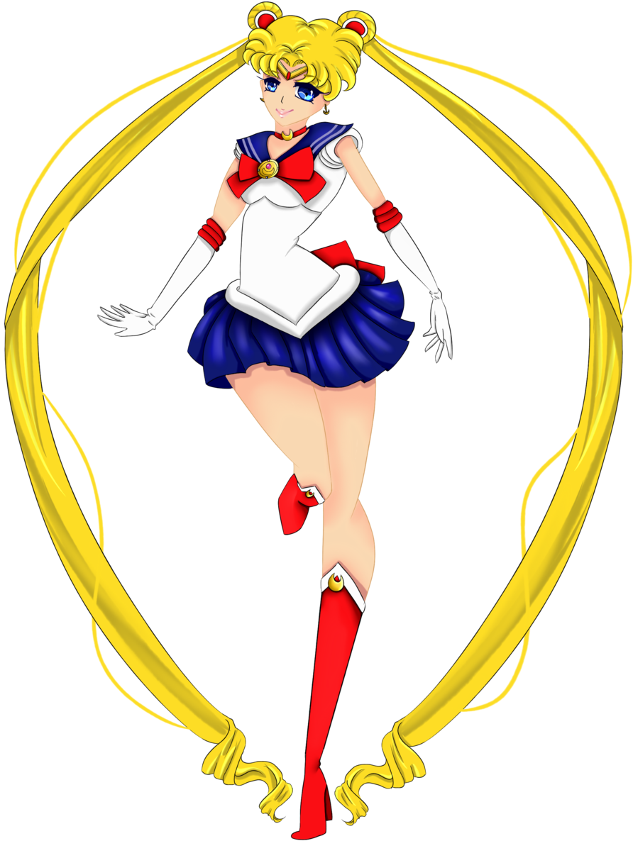 Pretty Soldier ~ Sailor Moon ~ Fan Art By Bubble Leah - Portable Network Graphics Clipart (892x1186), Png Download