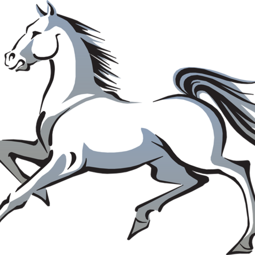 White Horse Clipart Free White Horse Clip Art And Poem - Dibujos De Caballos En Andadura - Png Download (1024x1024), Png Download