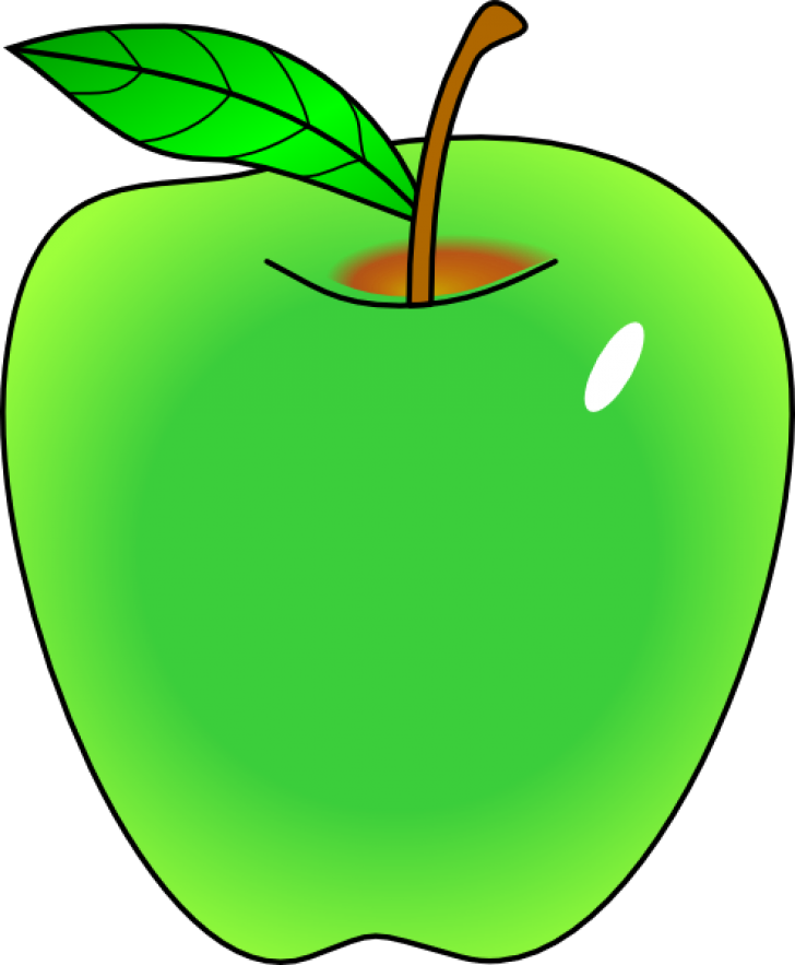 Apple Clipart Vector - Clip Art Green Apple - Png Download (593x720), Png Download