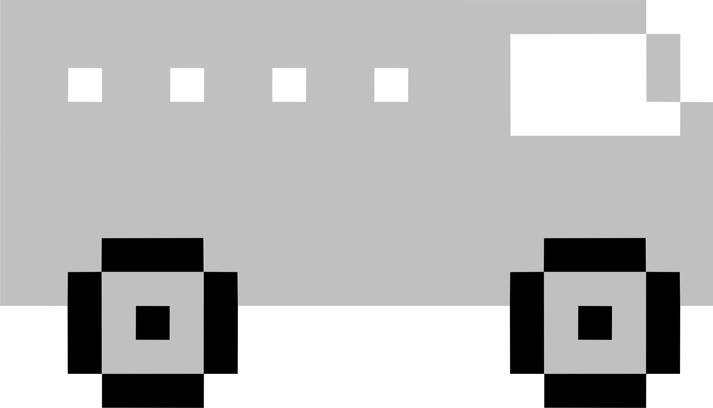 Big Image - Pixel White Van Clipart (2395x1371), Png Download