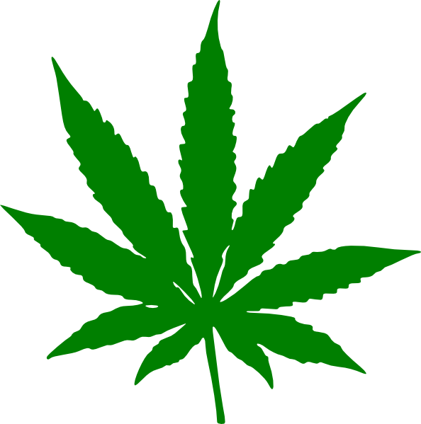 Marijuana Leaf Clipart (594x599), Png Download