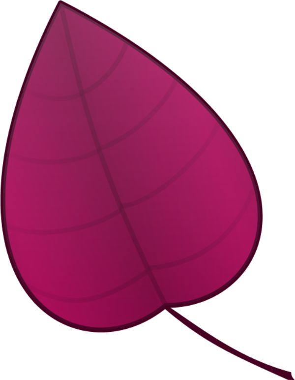 Pink Leaves Clipart - Png Download (600x772), Png Download