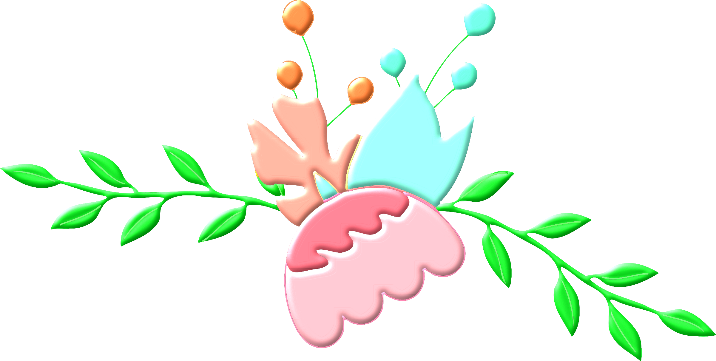 All Photo Png Clipart - Flower Clipart Png Vintage Transparent Png (1488x750), Png Download