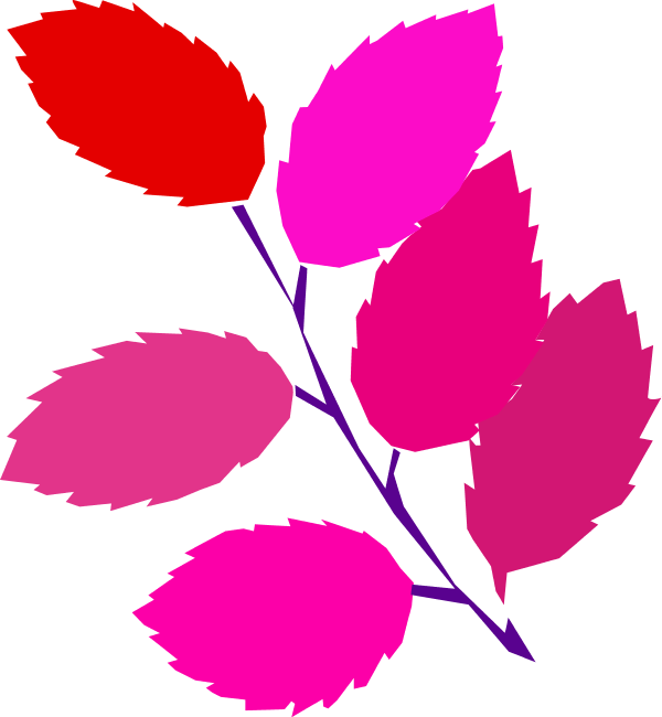 Pink Leaf Clipart - Spring Clip Art - Png Download (600x650), Png Download