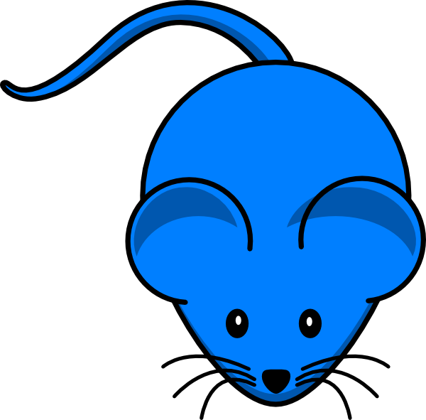 Tail Clipart Mouse Tail - Blue Mouse Clipart - Png Download (600x591), Png Download