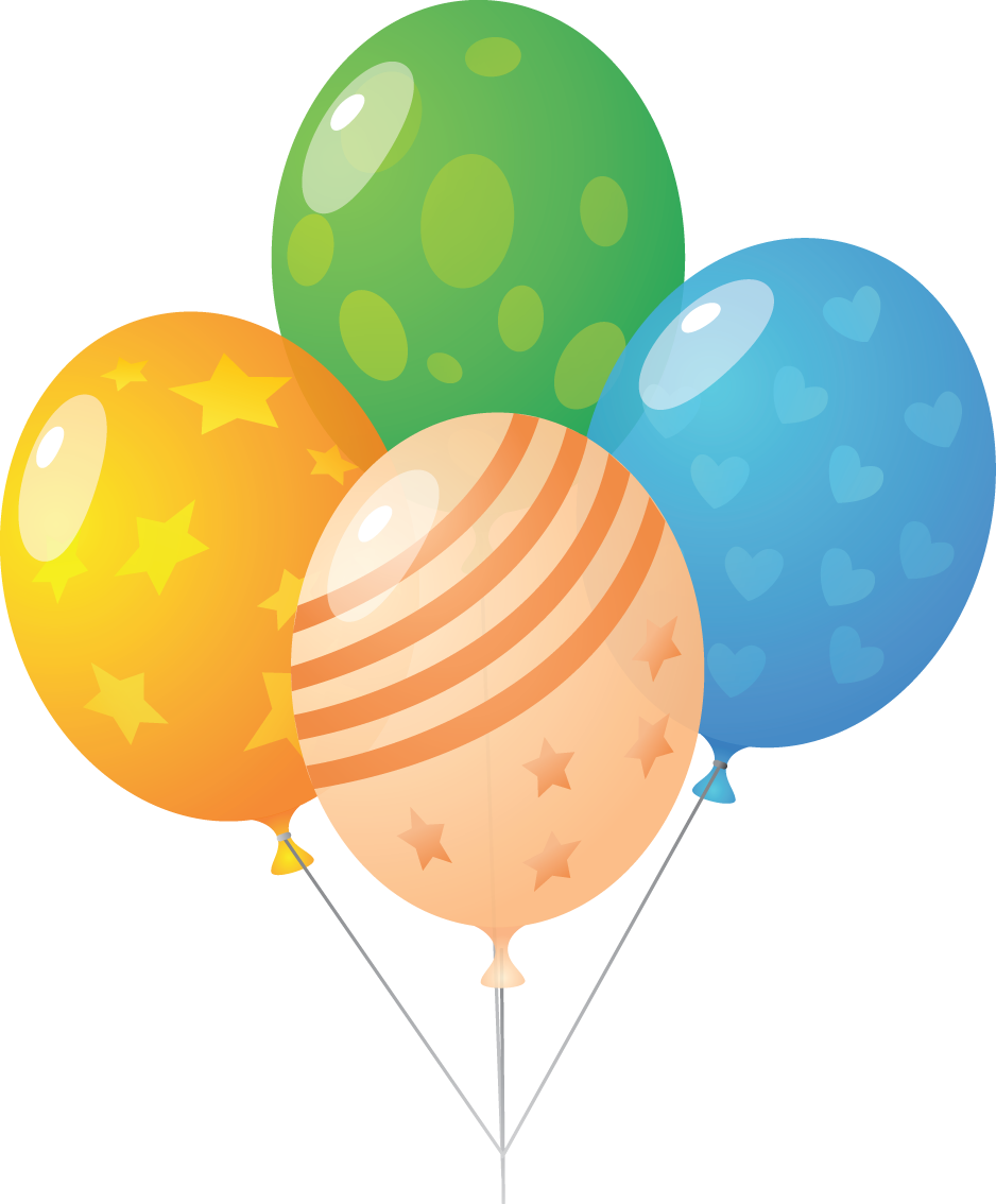 Download Jpg Free Stock Bunch Balloons Clipart Pretty - Balloons Icon - Png Download (938x1134), Png Download