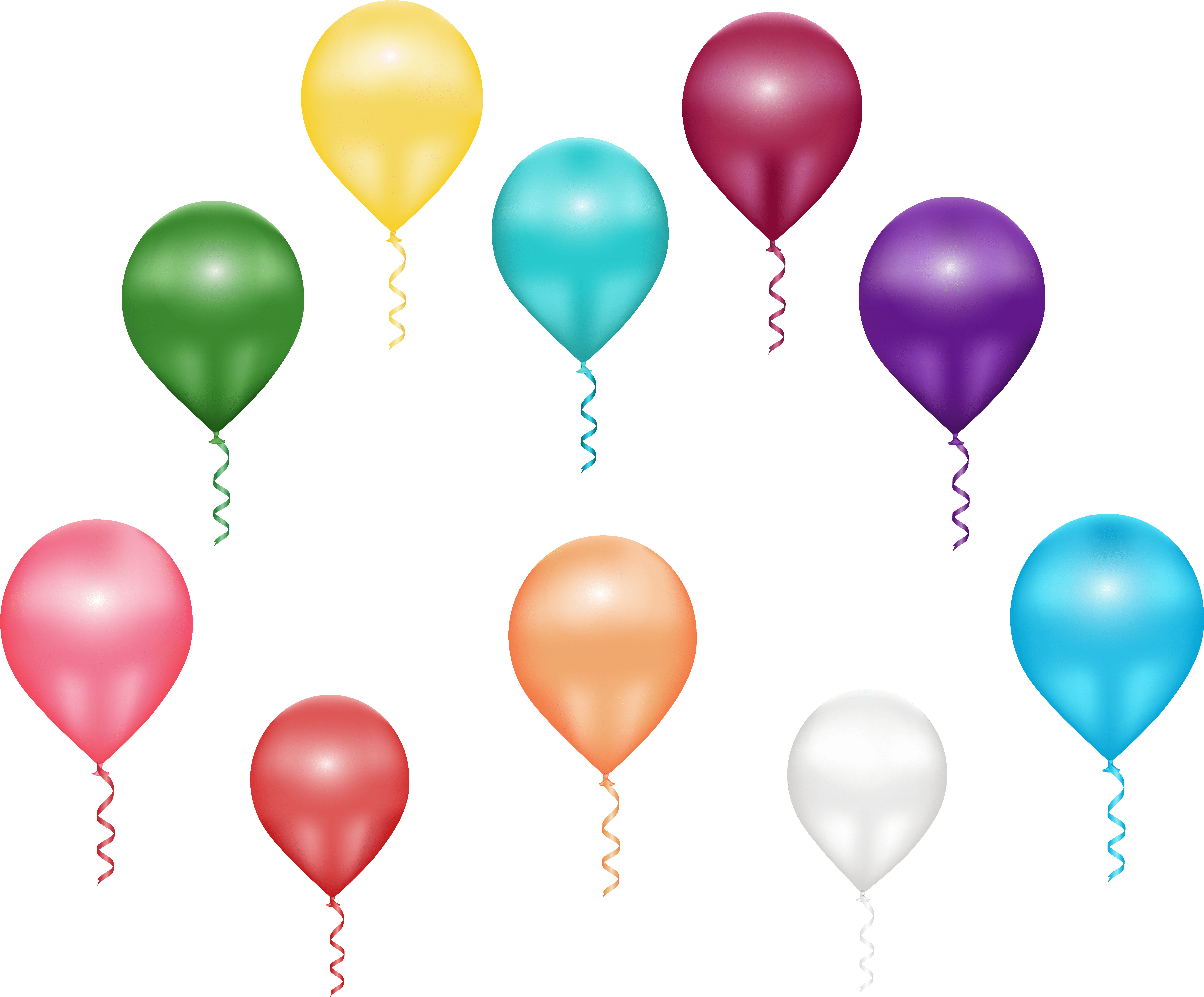 Balloon Border Clipart - Png Download (6660x5516), Png Download
