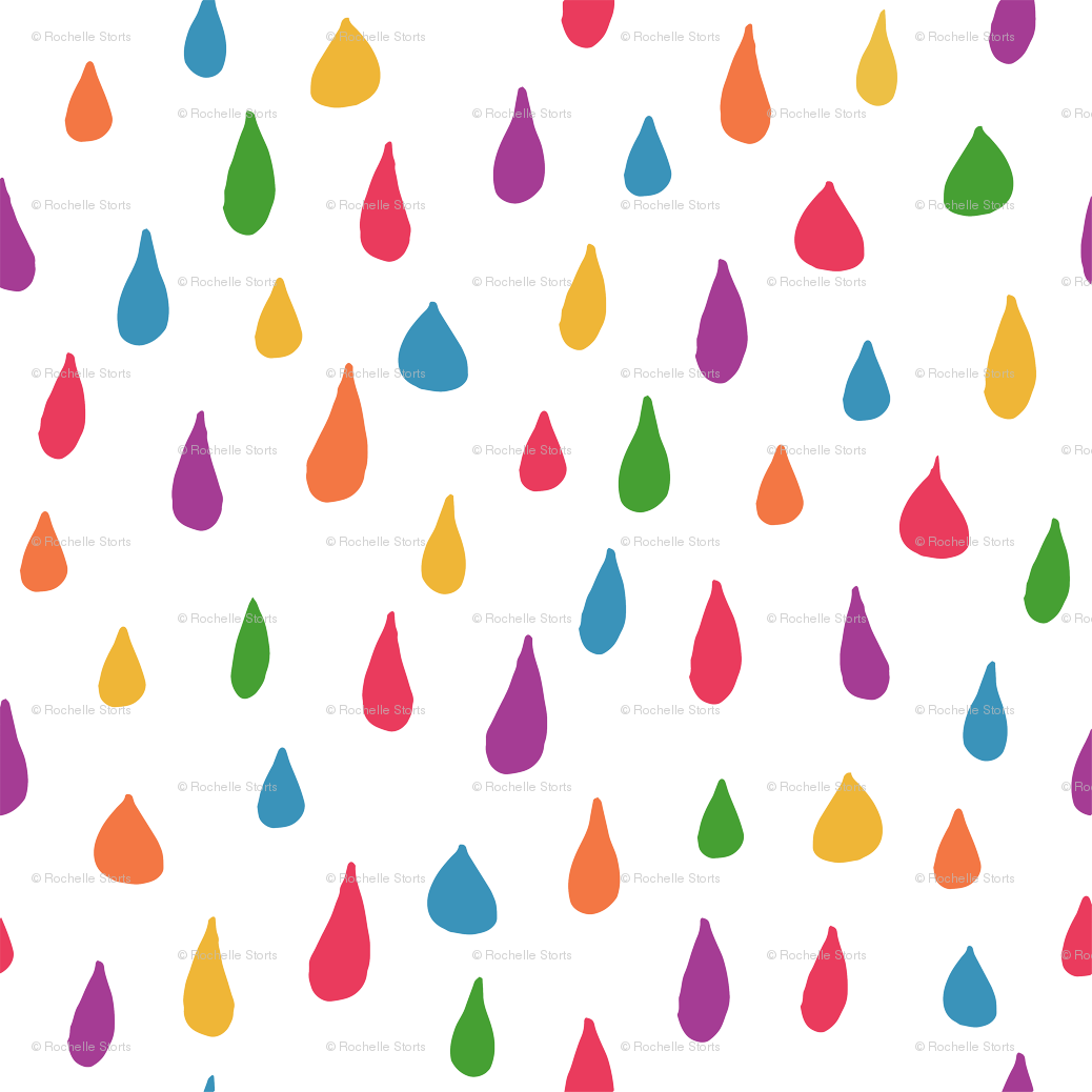 Rainbow Raindrops / Nursery Baby Kids Simple Design Clipart (1038x1038), Png Download