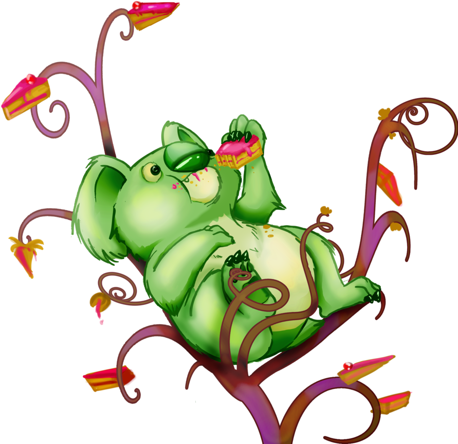 Green Koala 1 By Jutchy Green Koala 1 By Jutchy Clipart (891x864), Png Download