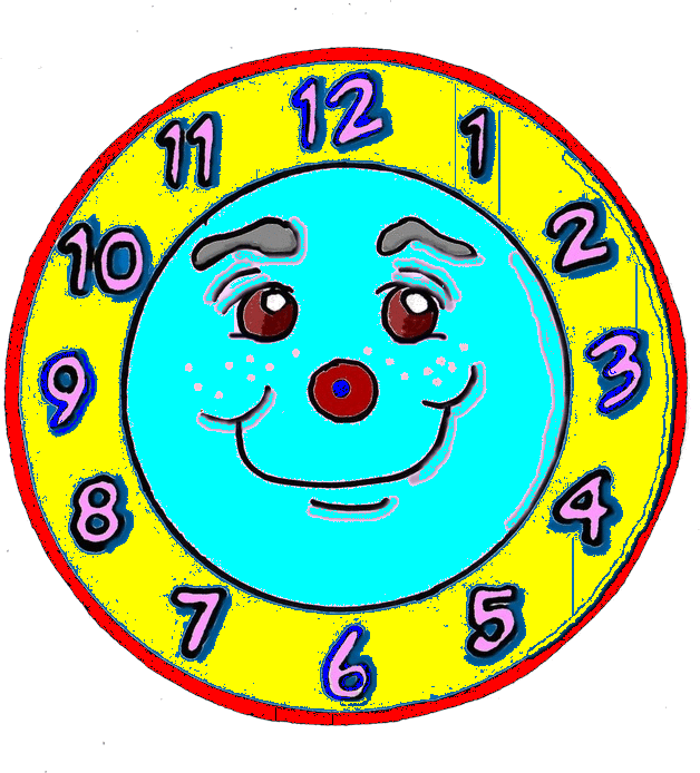 Clock Face - Happy Face - Circle Clipart (628x694), Png Download