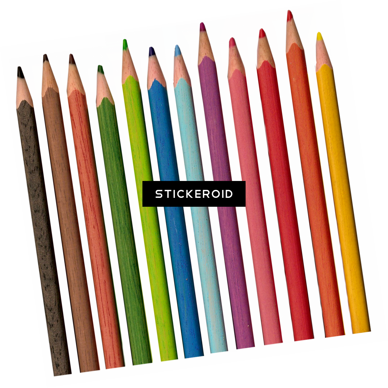 Transparent Pencils Color Pencil Background Transparent - Stationery Clipart (1354x1355), Png Download
