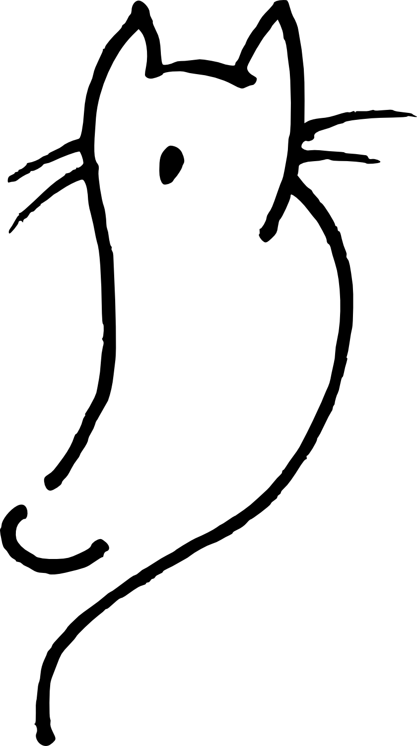 Simple Cute Cats Transparent Svg Png Ribbon Transparent Clipart (840x1500), Png Download