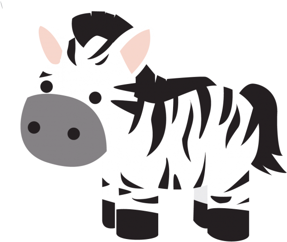 Animal Fun Zebra Program - Zebra Clipart (600x600), Png Download