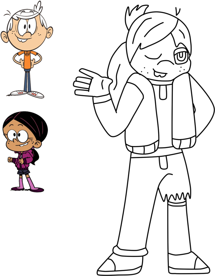 800 X 1000 4 0 - Lincoln And Ronnie Anne Fusion Clipart (800x1000), Png Download