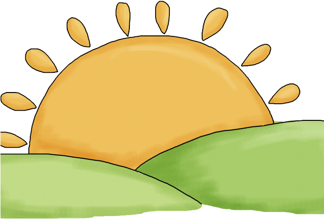 Sunrise Clipart Clip Art - Sunrise Cartoon Clip Art - Png Download (640x480), Png Download