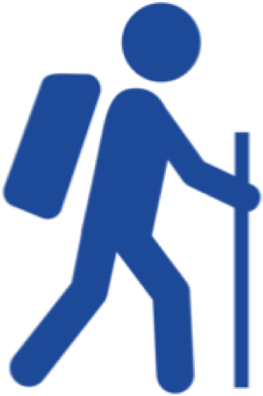 Hike A 14er - Transparent Png Hiking Clipart (697x651), Png Download