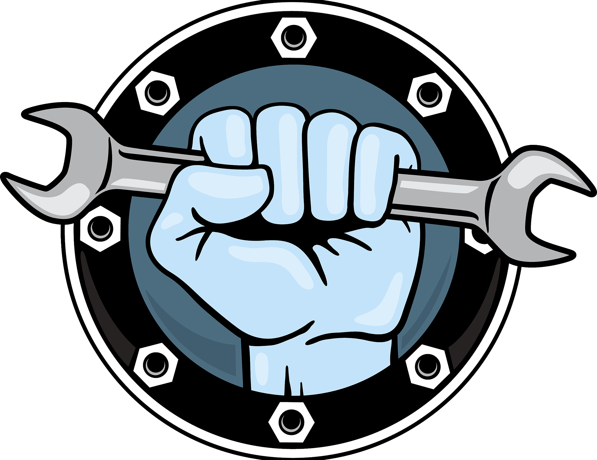 Download Hand Tool Wrench Fist Icon Fist With Wrench Logo Clipart