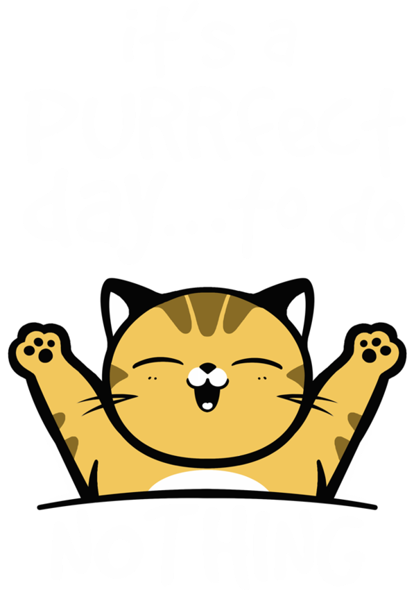 Its A Purrfect Day Clipart (1024x887), Png Download