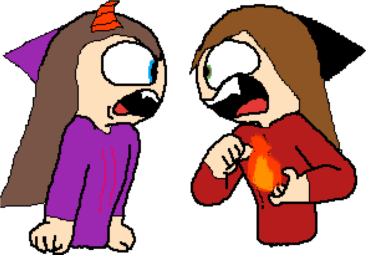 I Think We R Fighting Over Cereal Xd - Cartoon Clipart (1200x1200), Png Download