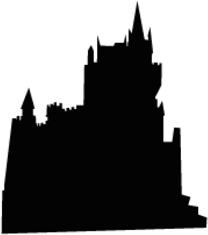 Mansion Clipart Silhouette - Halloween Cartoon - Png Download (640x480), Png Download