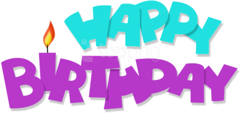 Free Png Download Happy Birthday Transparent Blue And Clipart (814x383), Png Download