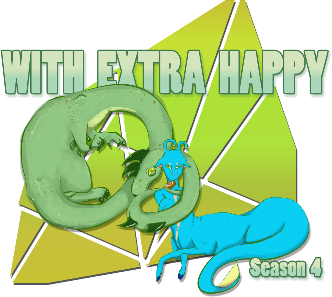 With Extra Happy L Ep 19 L Alloran The Grey - Cartoon Clipart (1118x999), Png Download