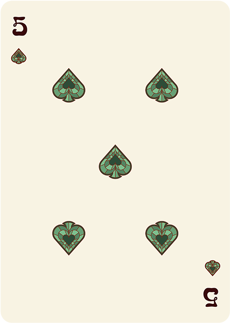 Nouveau Gemmes Playing Cards - Card Game Clipart (500x682), Png Download