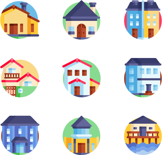 Type Of Houses Clipart (600x564), Png Download