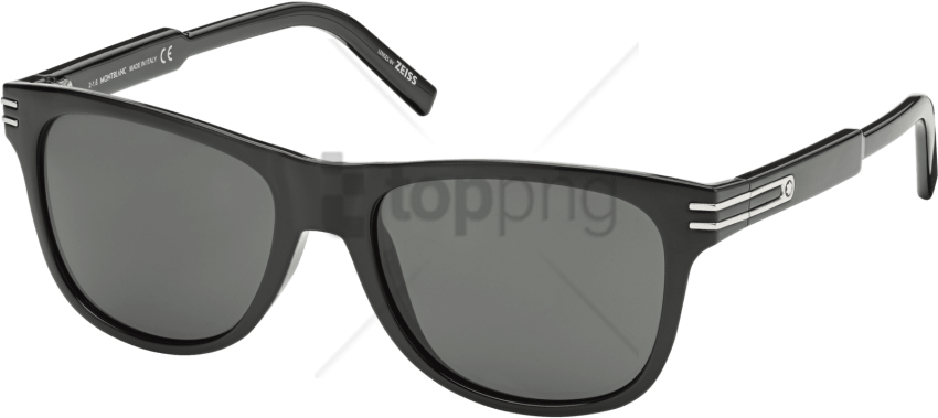 Free Png Download Ray Ban Plastic Sunglasses Models - Balenciaga Flat Top Sunglasses Clipart (850x379), Png Download