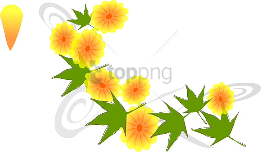 Free Png Inspired Yellow, Flower, Flowers, Japanese, Clipart (850x496), Png Download