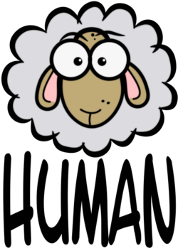 Human=sheep Clipart (674x518), Png Download