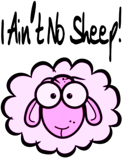 I Ain't No Sheep Pink Clipart (674x518), Png Download