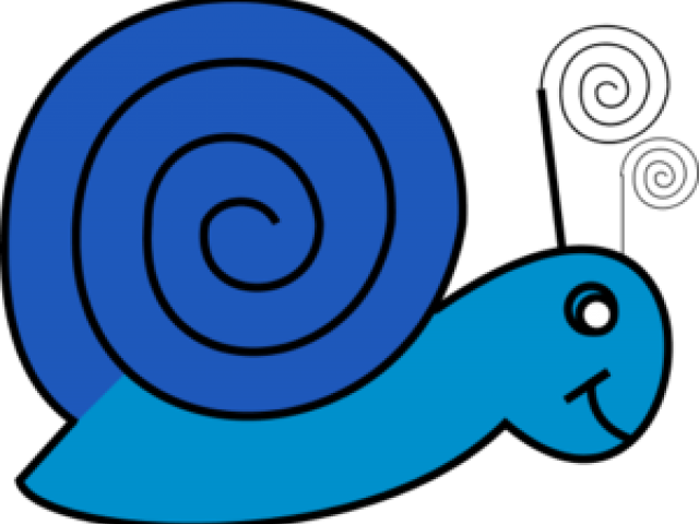 Blue Car Clipart Slow - Salyangoz Cizimi - Png Download (640x480), Png Download