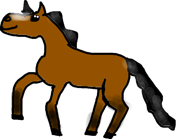 Drawing - Drawing - Foal Clipart (677x532), Png Download