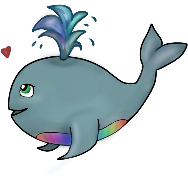 The Prettiest, Kindest Whale - Cartoon Clipart (1280x853), Png Download