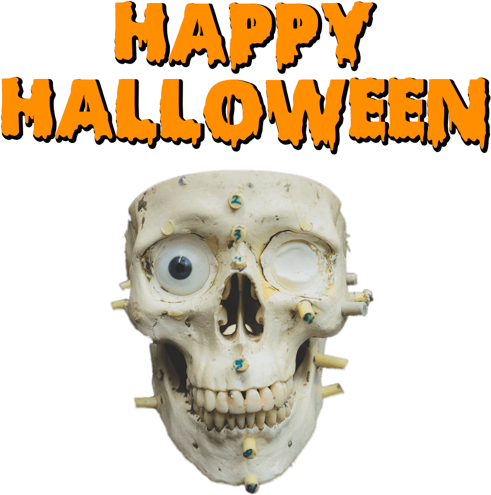 Download Happy Halloween Skull Transparent Png - Happy Halloween Png Transparente Fantomes Clipart (1000x1000), Png Download