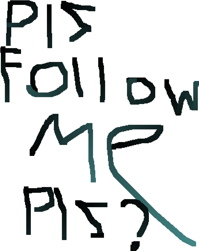 Plz Follow Me - Calligraphy Clipart (800x902), Png Download