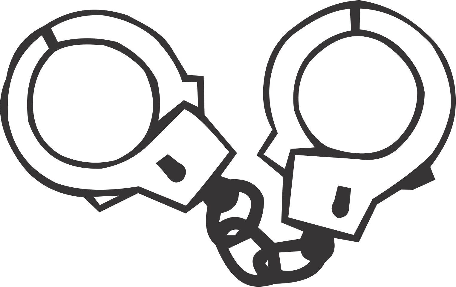 Handcuffs Clipart (1526x962), Png Download