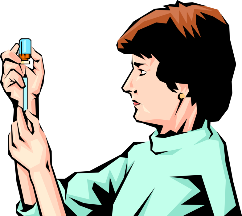 Vector Illustration Of Doctor With Hypodermic Needle Clipart (785x700), Png Download