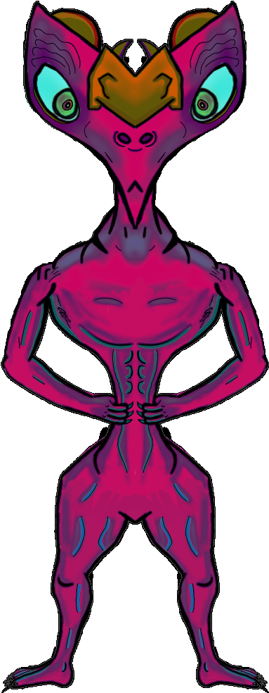 Alien1 - Illustration Clipart (800x1280), Png Download
