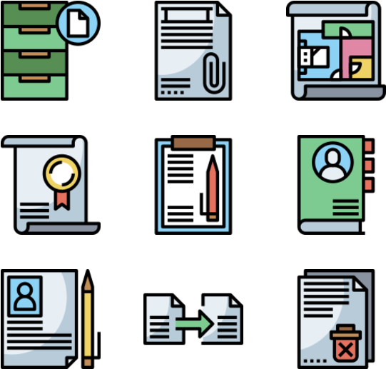 Files And Documents Clipart (600x564), Png Download