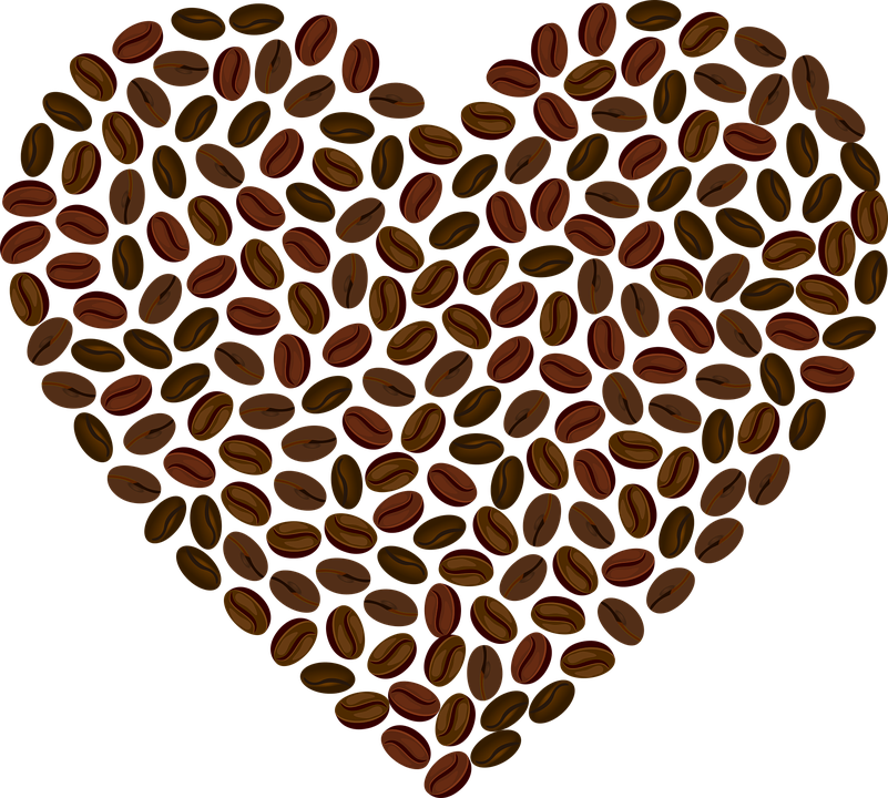 Love, Heart, Romance, Passion, Valentine, Coffee, Bean - Coffee Beans Clip Art - Png Download (801x720), Png Download