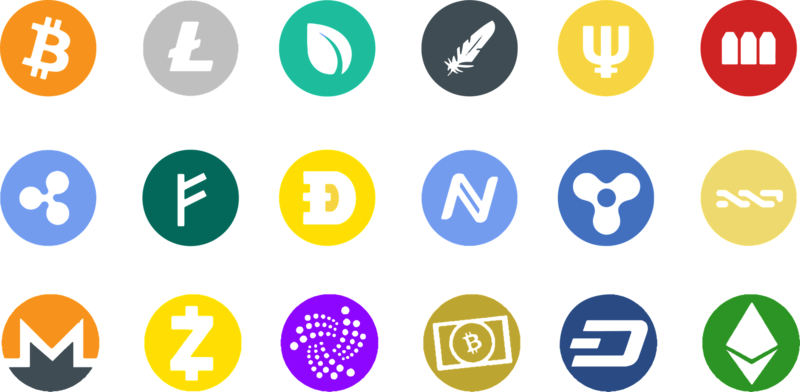 Blockchain Bitcoin Cryptocurrency Currency Digital - Alt Coins Clipart (800x392), Png Download