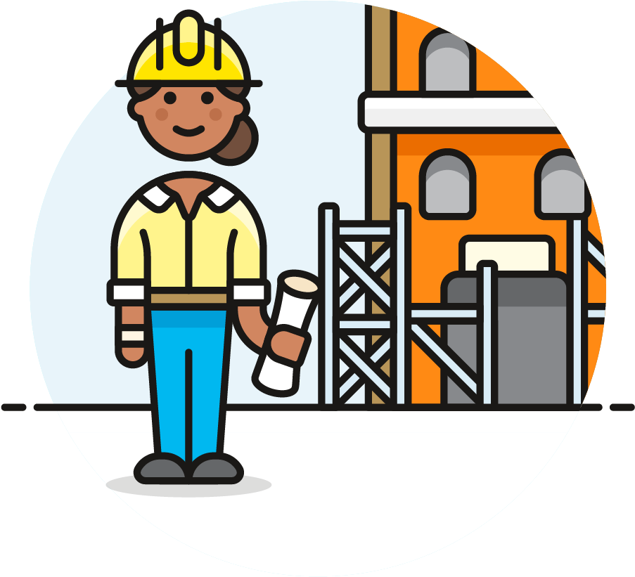 49 Constructing Site Foreman Female African American - Cartoon Clipart (1025x1148), Png Download