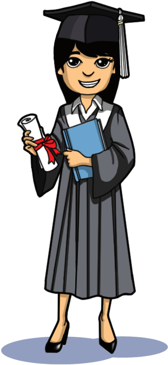 Graduate - Academic Dress Clipart (1000x1000), Png Download