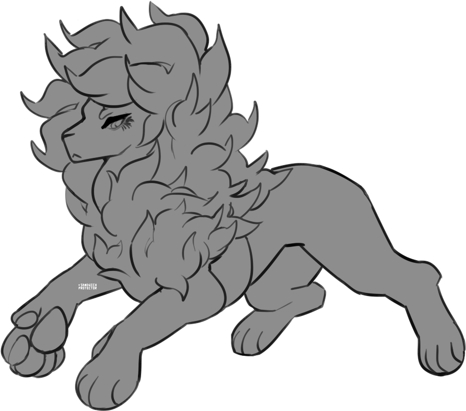 Cat, Lion, Dog, Dog Like Mammal, Black Png Image With - Illustration Clipart (950x850), Png Download