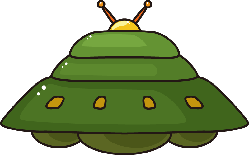 Ufo Clipart Green - Png Download (800x498), Png Download
