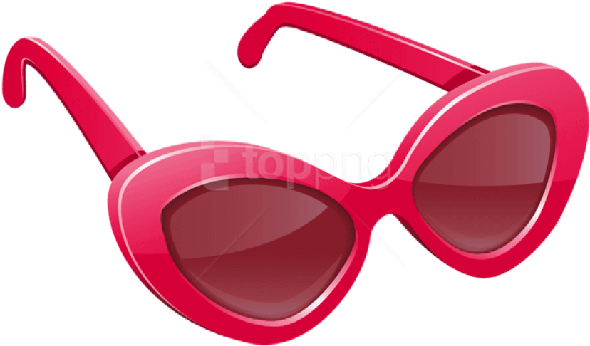 Free Png Download Pink Sunglasses Clipart Png Photo - Oculos De Sol Vermelhos Transparent Png (850x519), Png Download