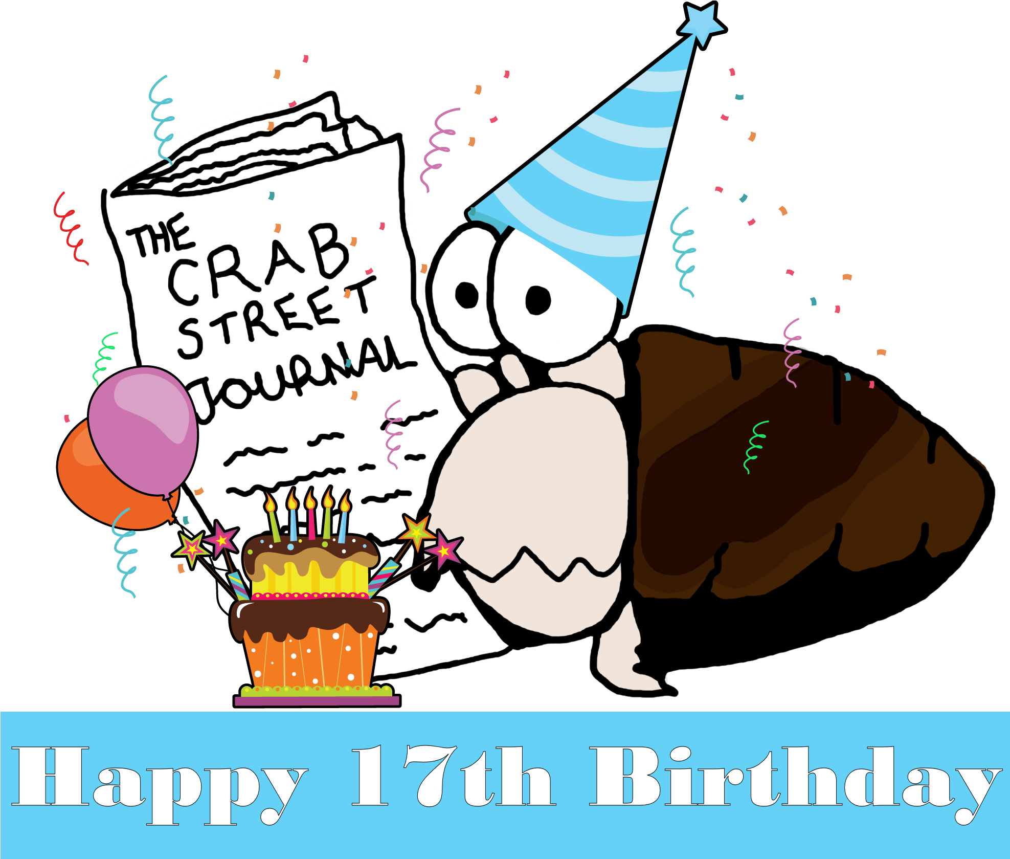 2018 Birthday Coloring Contest Entries - Hermit Crab Clipart (1974x1699), Png Download